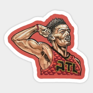 basketball atlanta atl old school Sticker